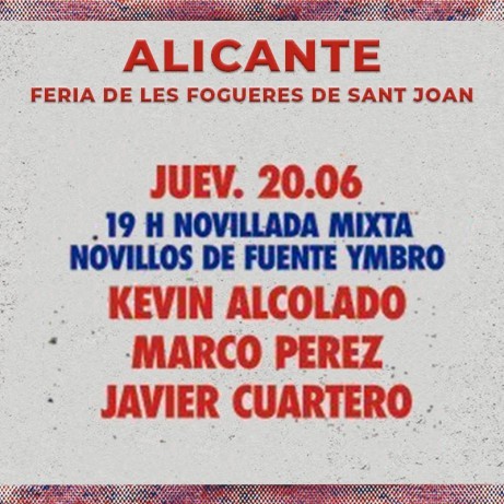 Entradas Toros Alicante Feria de Hogueras 2024 - 20 Junio – Servitoro