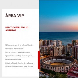 ZONA VIP TOROS MÁLAGA - Palco completo 10 asientos - FORMATO PDF 