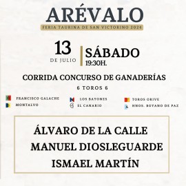 13/07 Arévalo (19:30) Toros PDF-IMPRIMIR