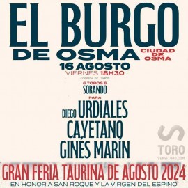 16/08 El Burgo de Osma (18:30) Toros PDF FILE-PRINT