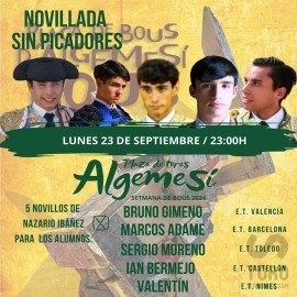 23/09 Algemesí (23:00) Novillos sin picadores FORMATO PDF 