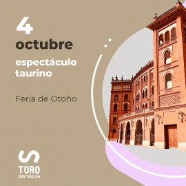 04/10 Madrid Otoño (18:00) Espectáculo taurino. FORMATO PDF