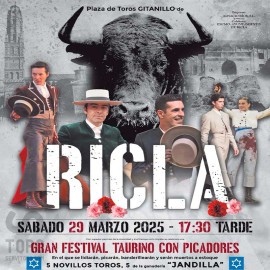 29/03 Ricla (17:30) Festival taurino. RECOGER EN TAQUILLA