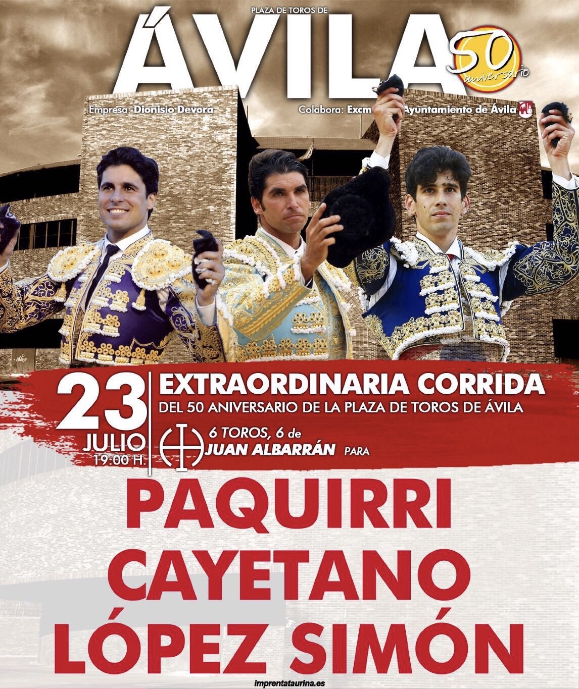 Corrida de toros Ávila 2017